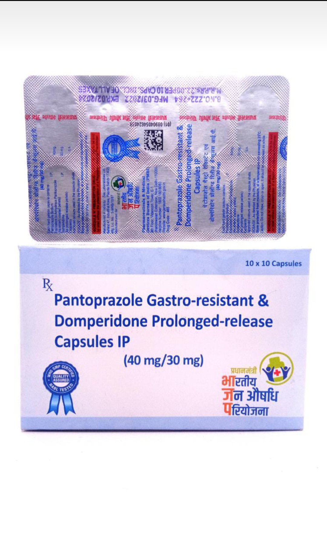 Domeperidone 30mg and Pantaprazole 40mg Capsule