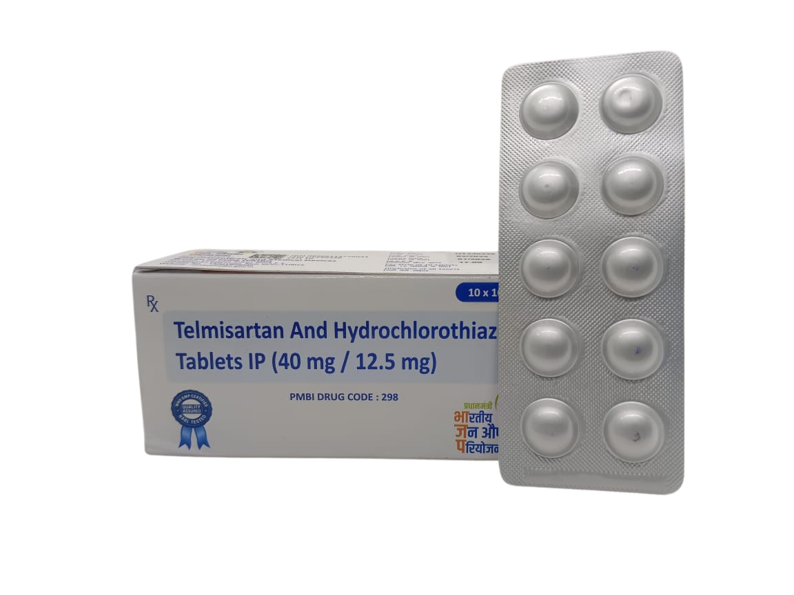 Telmisartan 40mg and Hydrochlorothiazide 12.5mg Tablets IP