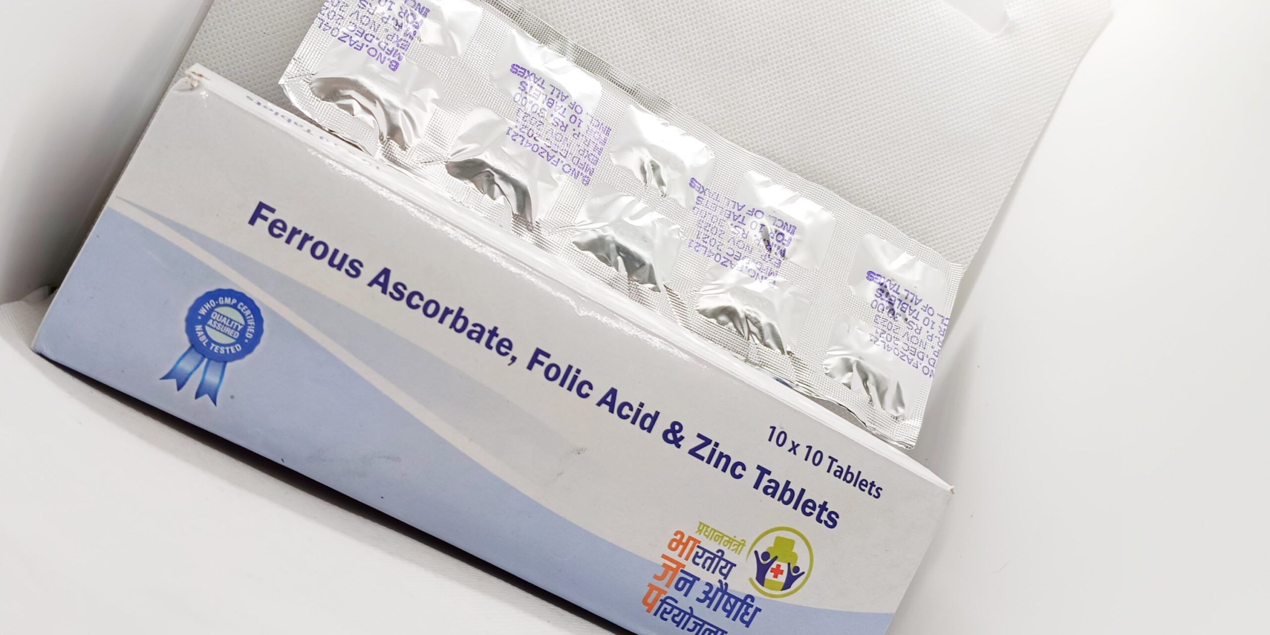 Ferrous Ascorbate 100mg and Folic Acid 1.5mg Tablets