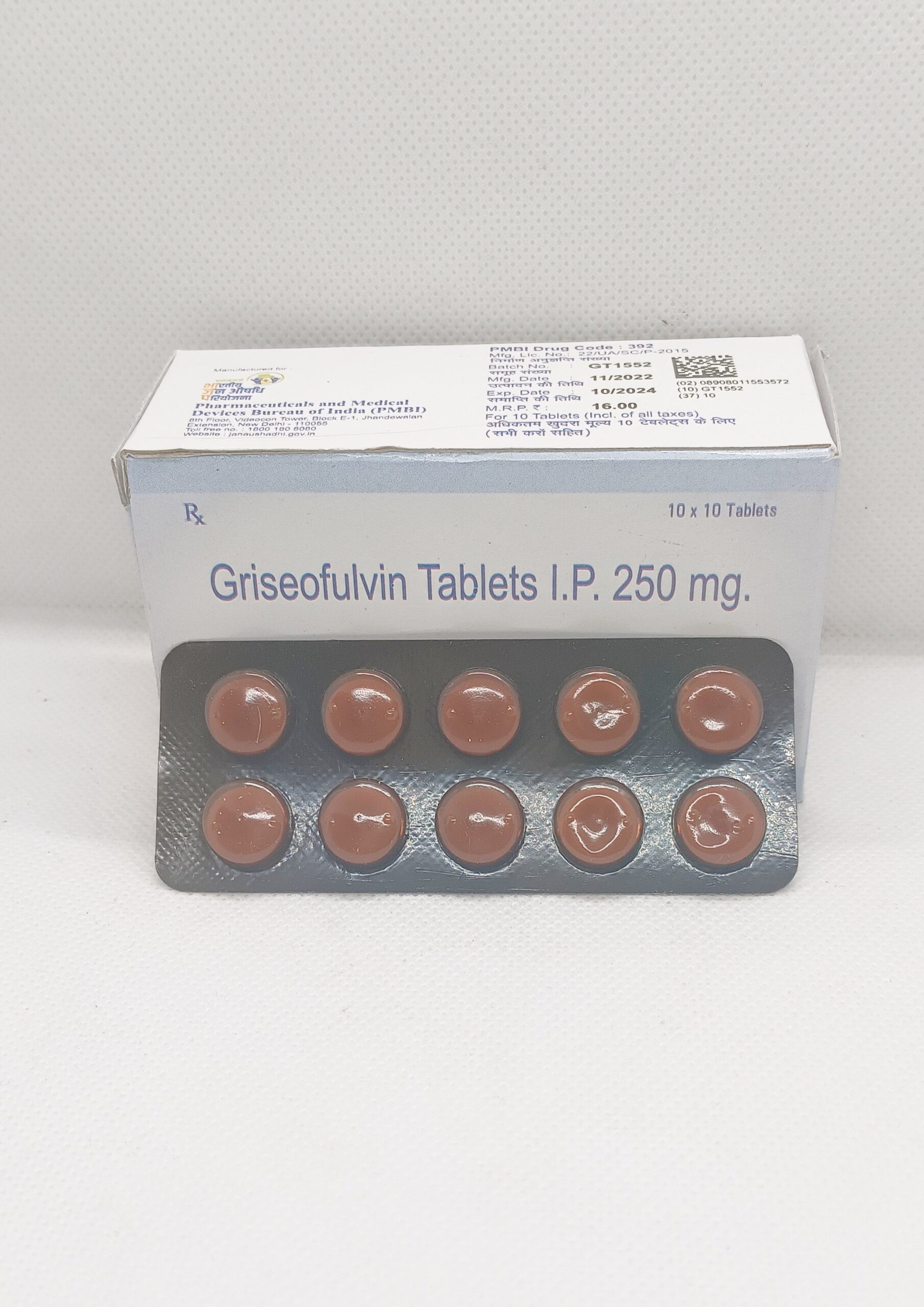 Griseofulvin Tablets IP 250 mg