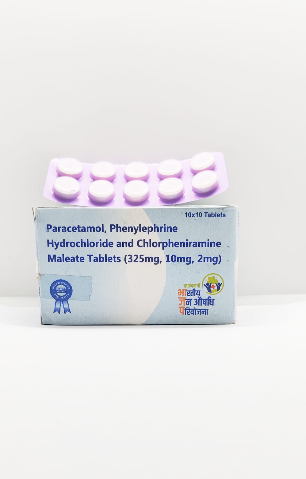 Paracetamol 325mg, Phenylephrine 10mg and Chlorpheniramine 2mg Tablets