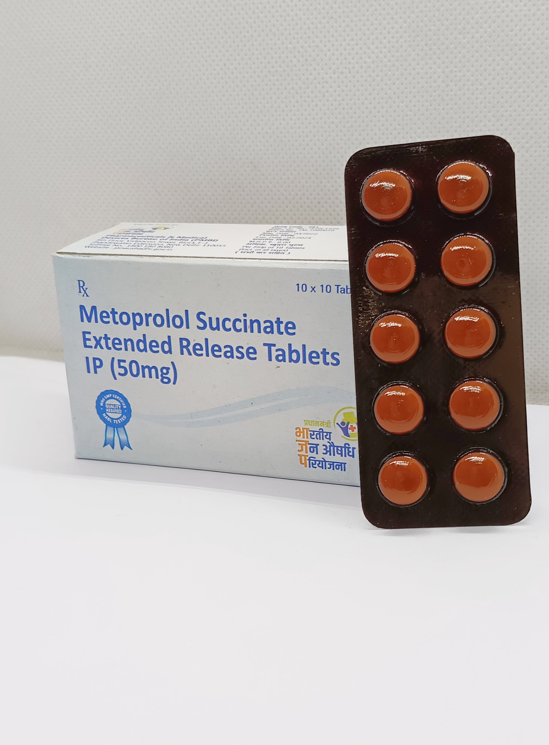 Metoprolol Extended release Tablets IP 50mg