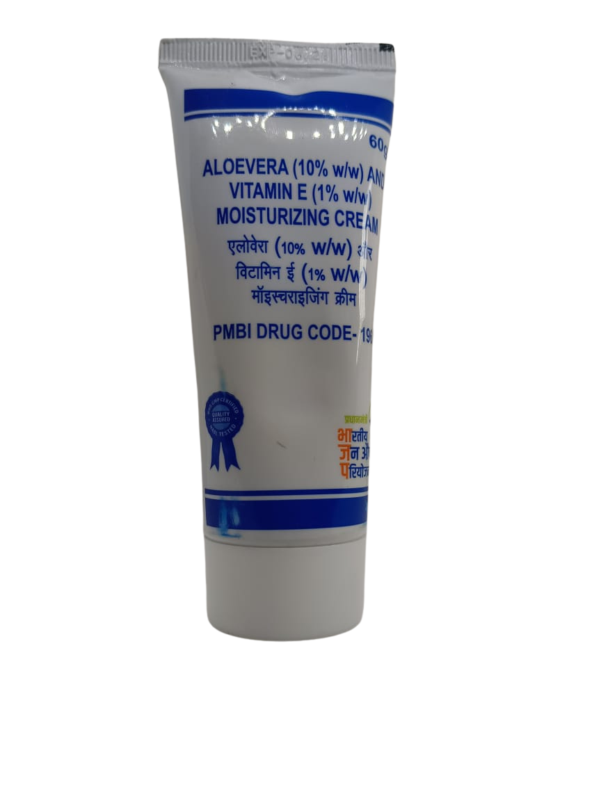 Aloevera (10% w/w) and vitamin e (1%) moisturizing cream