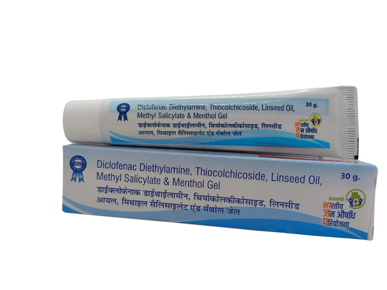 Diclofenac diethylamine Thiocolchicoside linseed oil methyl salicylate and menthol gel