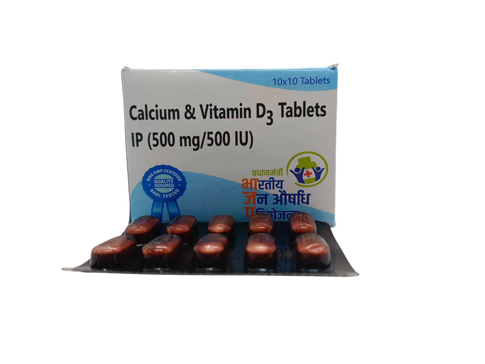 Calcium 500mg and Vitamin D3 500IU Tablets IP