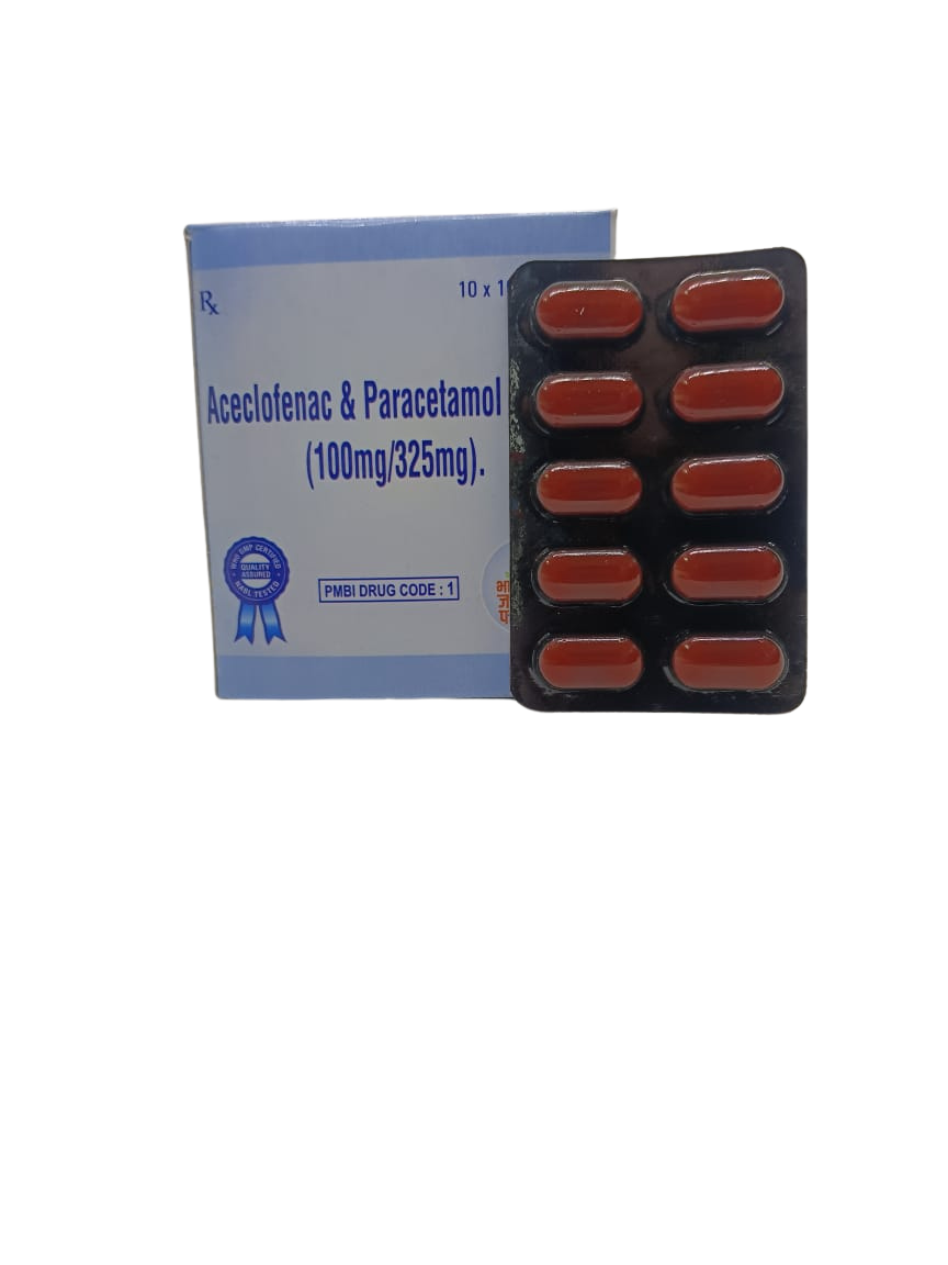 Aceclofenac 100mg and Paracetamol 325mg Tablets