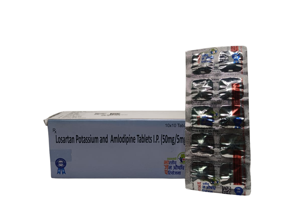 Losartan 50mg and Amlodipine 5mg Tablets IP