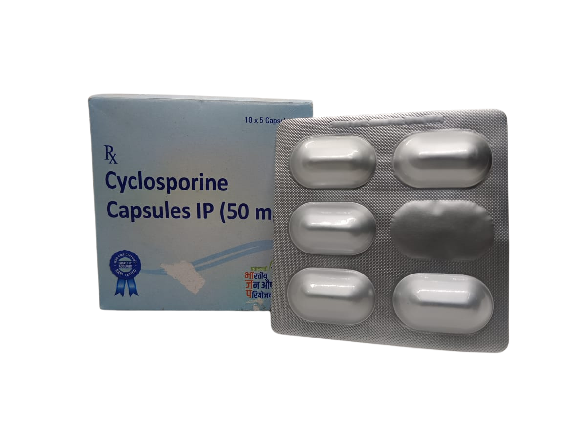 Cyclosporin capsules IP 50mg